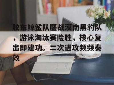 在线体育包含胶东鲸鲨队鏖战漠南黑豹队，游泳淘汰赛险胜，核心复出即建功。二次进攻频频奏效的词条